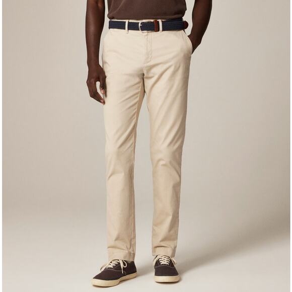 JCrew 770 Straight-Fit Stretch Chino Pants Mens Sz 31 x 32 Light Tan Flat Front - Picture 1 of 8